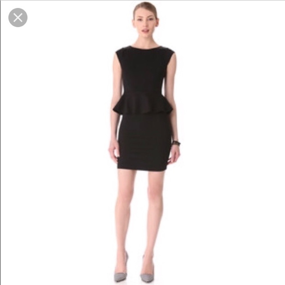 Black peplum dress